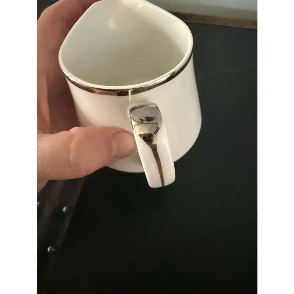 Tokishima  Sugar & Creamer White Platinum International Elegance Set Japan